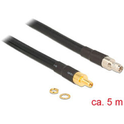 DeLOCK 5m SMA/SMA coax-kabel CFD400, LLC400 Zwart