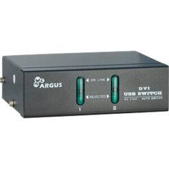 Inter-Tech KVM-AS-21DA DVI KVM-switch Zwart