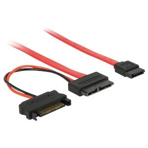 SATA-Kabel Delock Slim 13pin -> SATA 7pin +SATA 15pin 0.3