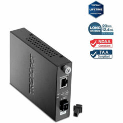 Trendnet TFC-110S20D3 netwerk media converter 200 Mbit/s 1310 nm Single-mode Grijs