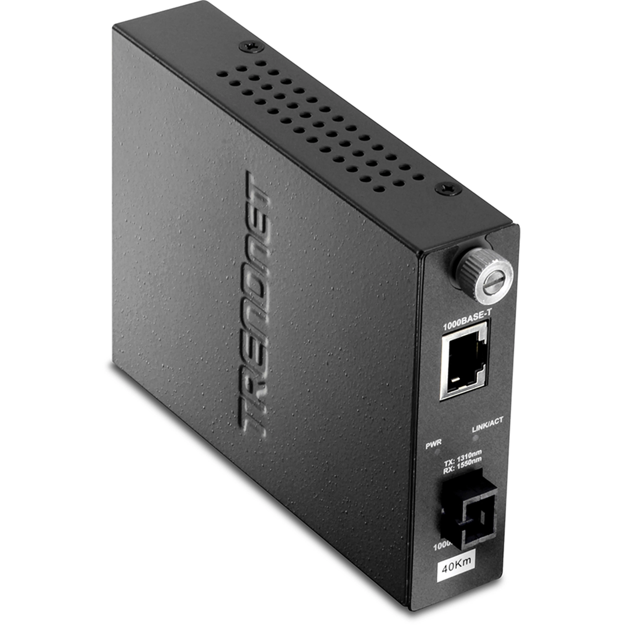 Trendnet TFC-1000S40D5 netwerk media converter 2000 Mbit/s 1310 nm Single-mode Grijs