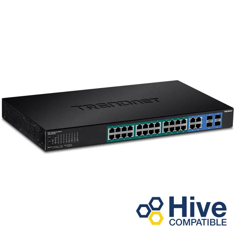Trendnet TPE-2840WS netwerk-switch Managed Gigabit Ethernet (10/100/1000) Power over Ethernet (PoE) 1U Zwart