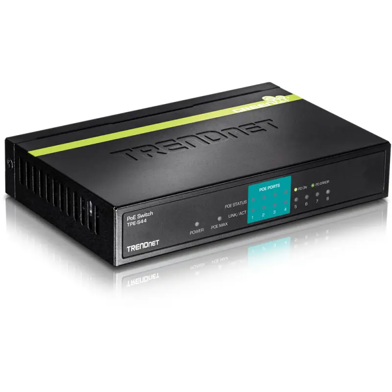 Trendnet TPE-S44 netwerk-switch Unmanaged Power over Ethernet (PoE) Blauw