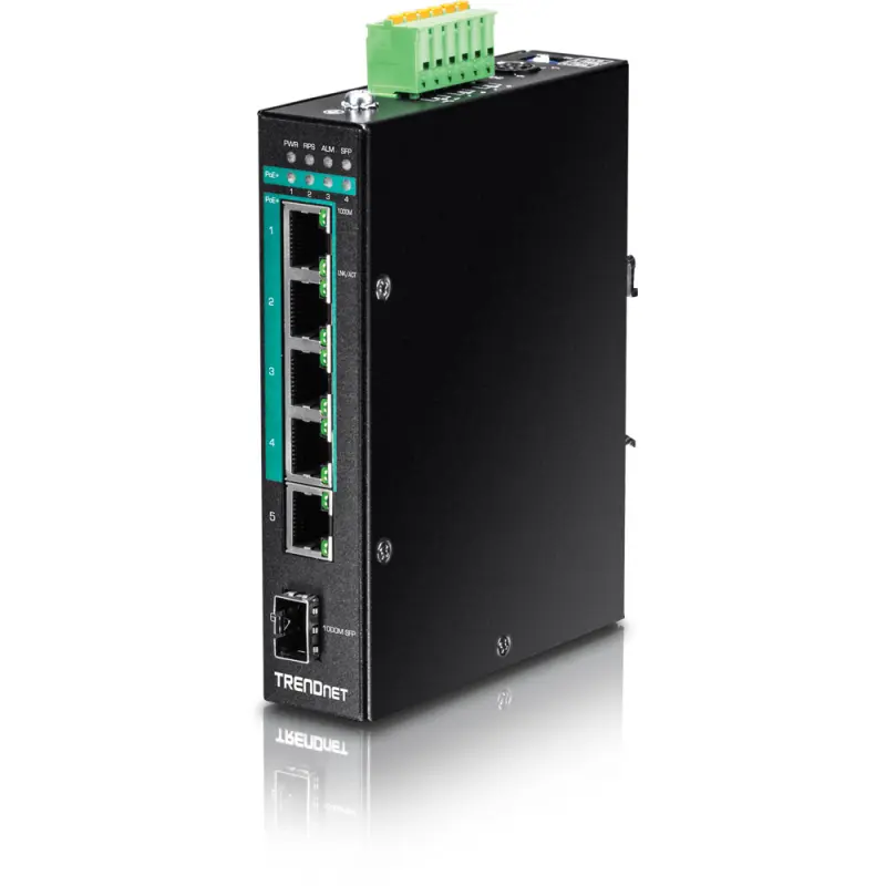 Trendnet TI-PG541 netwerk-switch Unmanaged L2 Gigabit Ethernet (10/100/1000) Power over Ethernet (PoE) Zwart