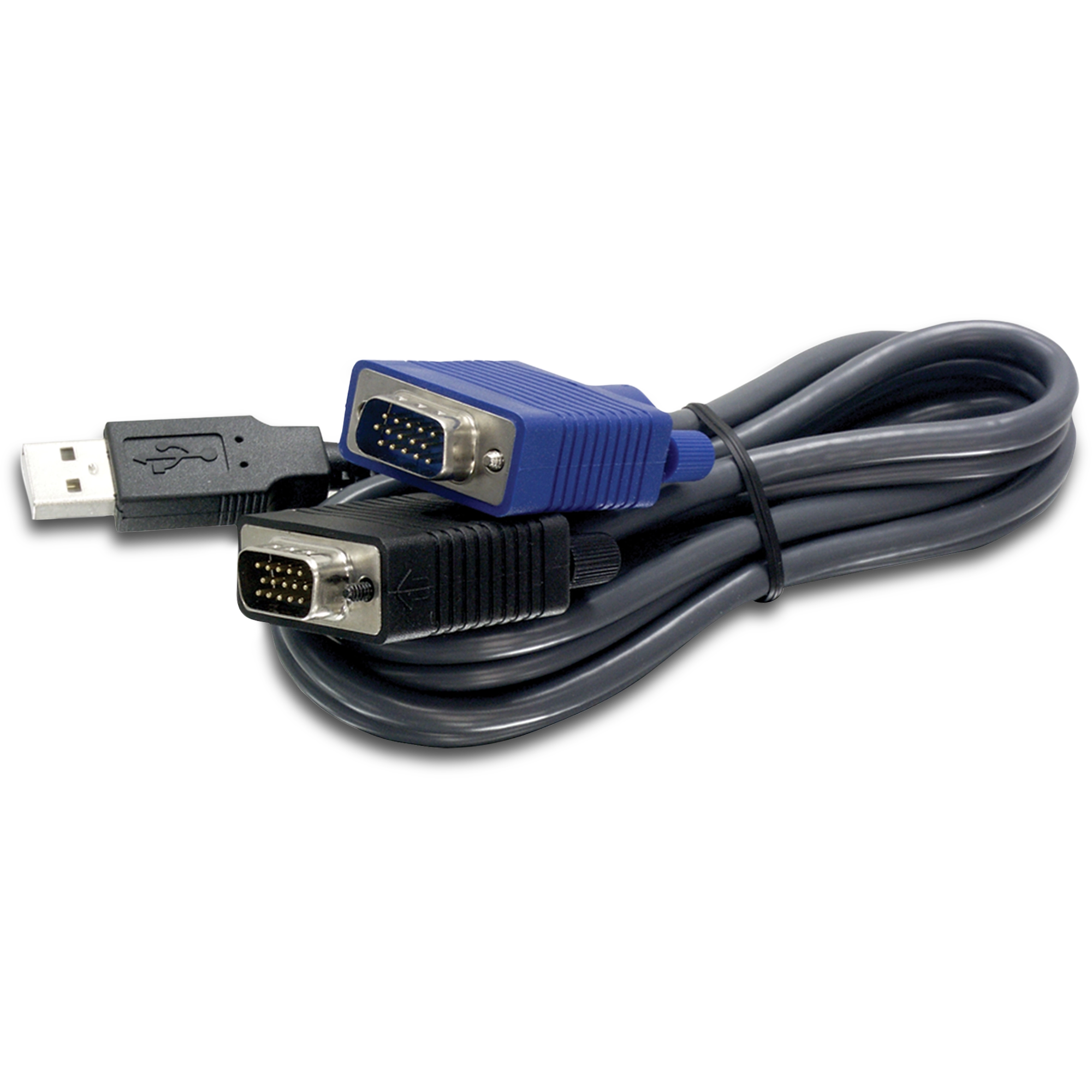 Trendnet 2.8m USB/VGA KVM toetsenbord-video-muis (kvm) kabel Zwart 2,8 m