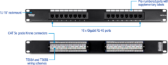 Trendnet 16-port Cat5/5e Unshielded Patch Panel