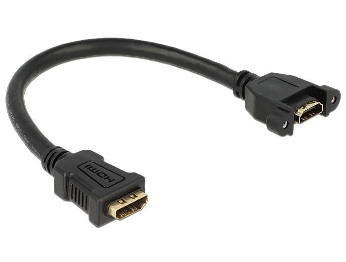 DeLOCK 0.25m 2xHDMI HDMI kabel 0,25 m HDMI Type A (Standaard) Zwart