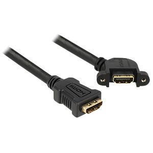 DeLOCK 0.25m 2xHDMI HDMI kabel 0,25 m HDMI Type A (Standaard) Zwart