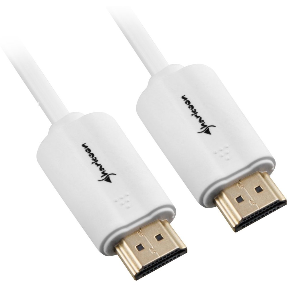 Sharkoon 1m, 2xHDMI HDMI kabel HDMI Type A (Standaard) Wit