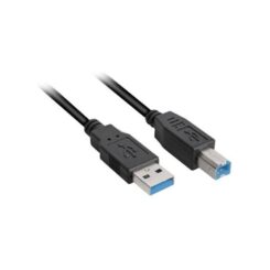 Sharkoon 3m, USB3.0-A/USB3.0-B USB-kabel USB 3.2 Gen 1 (3.1 Gen 1) USB A USB B Zwart