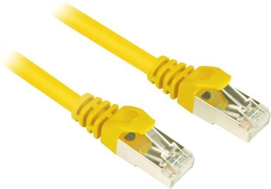Sharkoon 0.25m Cat.6 S/FTP netwerkkabel Geel 0,25 m Cat6 S/FTP (S-STP)