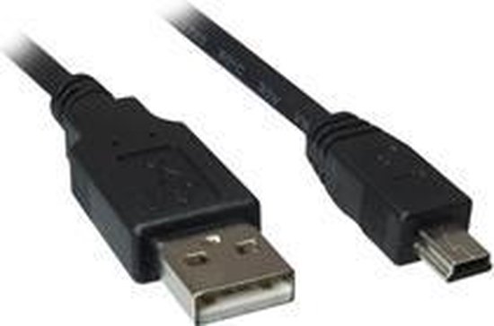 Sharkoon 4044951015580 USB-kabel USB 2.0 3 m USB A Mini-USB B Zwart