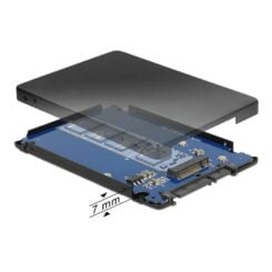SATA Converter Delock SATA 22Pin -> 67Pin M.2 NGFF Key B Behuizing