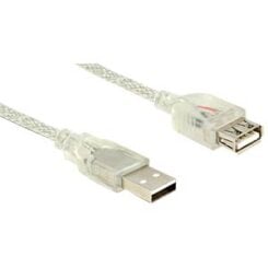 DeLOCK 83883 USB-kabel USB 2.0 2 m USB A Transparant