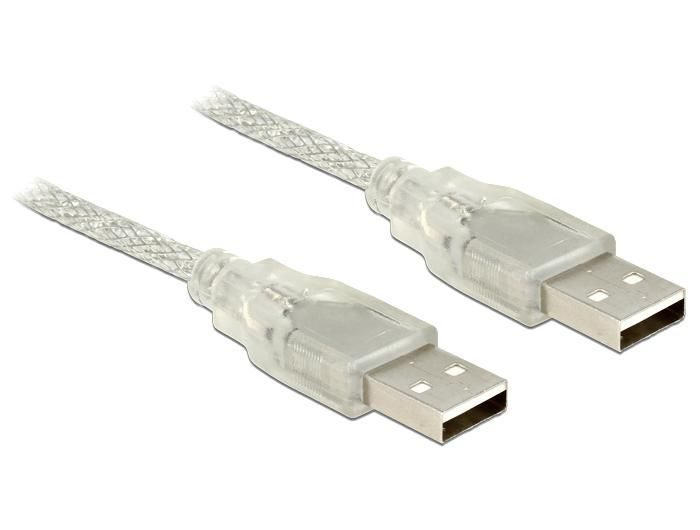 DeLOCK 83887 USB-kabel USB 2.0 1 m USB A Doorschijnend