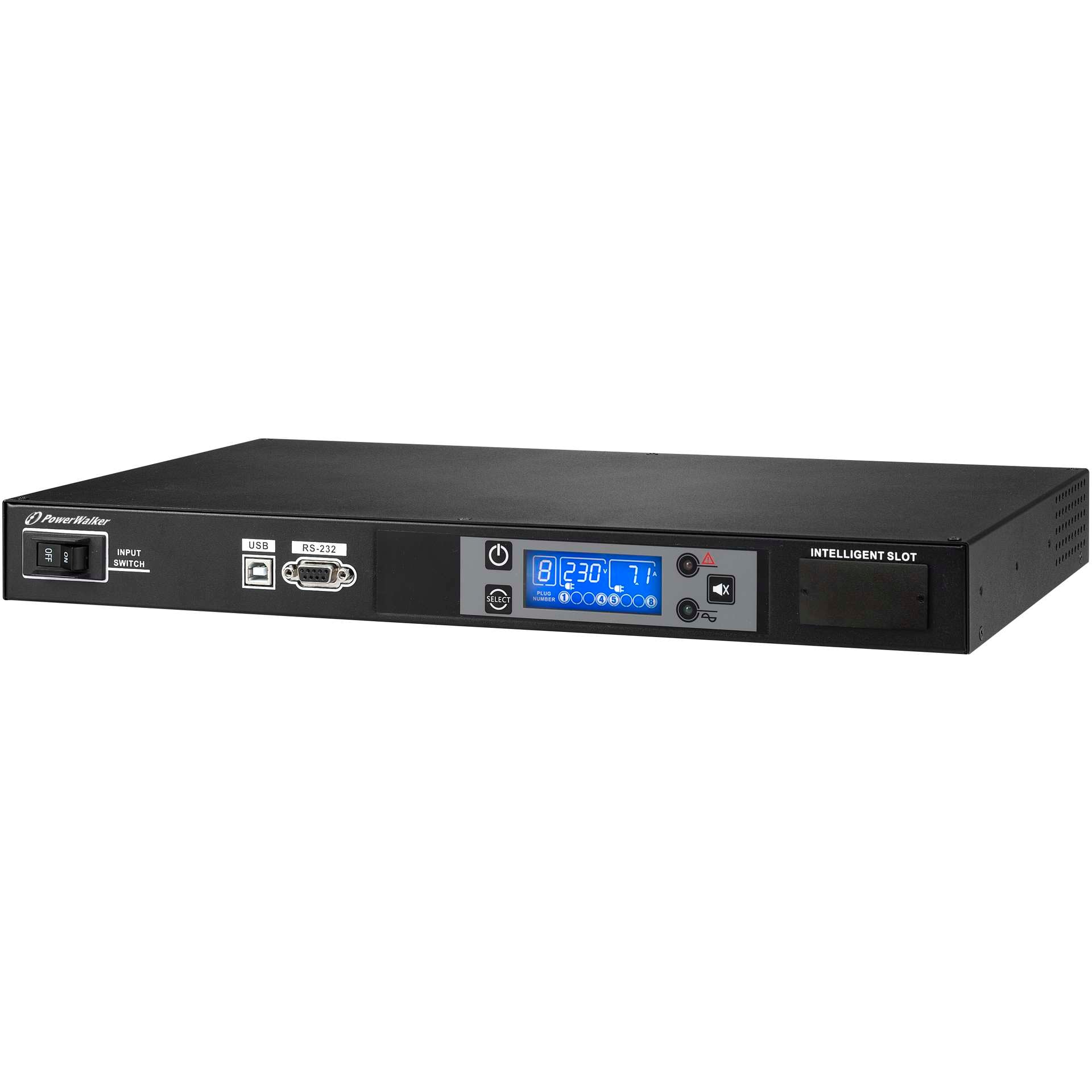 PowerWalker RC-16A energiedistributie 8 AC-uitgang(en) 1U Zwart