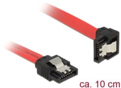 DeLOCK 83976 SATA-kabel 0,1 m SATA 7-pin Zwart, Rood