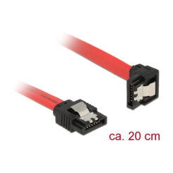 DeLOCK 83977 SATA-kabel 0,2 m SATA 7-pin Zwart, Rood
