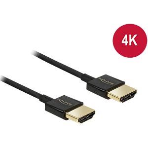 DeLOCK HDMI/HDMI, 3 m HDMI kabel HDMI Type A (Standaard) Zwart