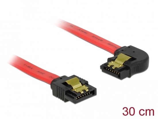 DeLOCK 83963 SATA-kabel 0,3 m SATA 7-pin Zwart, Rood