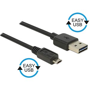 DeLOCK 83850 USB-kabel USB 2.0 2 m USB A Micro-USB B Zwart