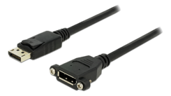 DeLOCK 1m M-F DisplayPort Zwart