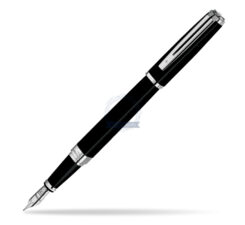 VULPEN WATERMAN EXCEPTION SLANK LAQUE FIJN ZWART/ZILVER