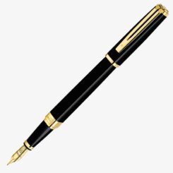 VULPEN WATERMAN EXCEPTION SLANK LAQUE MEDIUM ZWART/GOUD