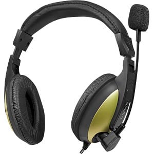 LogiLink HS0011A hoofdtelefoon/headset Bedraad Hoofdband Oproepen/muziek Zwart