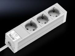 Wandcontactdoosstroken in het aluminium kanaal