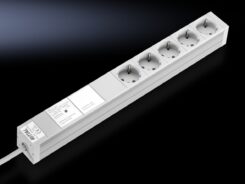 Wandcontactdoosstroken in het aluminium kanaal
