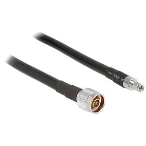 DeLOCK 1m, N/RP-SMA coax-kabel CFD400, LLC400 Zwart
