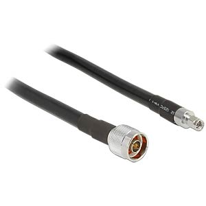 DeLOCK 3m, N/RP-SMA coax-kabel CFD400, LLC400 Zwart