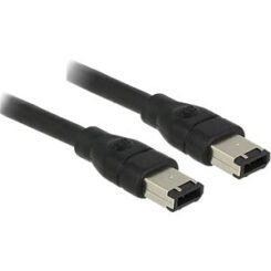 DeLOCK 83273 firewire-kabel 0,5 m 6-p Zwart