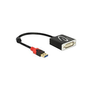 DeLOCK 62737 video kabel adapter 0,2 m DVI-I Zwart
