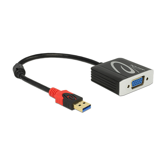 DeLOCK 62738 video kabel adapter 0,2 m VGA (D-Sub) Zwart