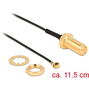 DeLOCK 89471 coax-kabel 0,1 m RP-SMA MHF/ U.FL-LP-068 Zwart