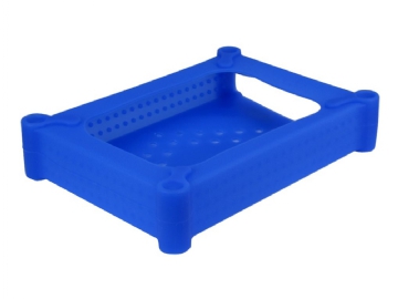 Inter-Tech 88885385 case voor opslagstations Hoes Silicone Blauw