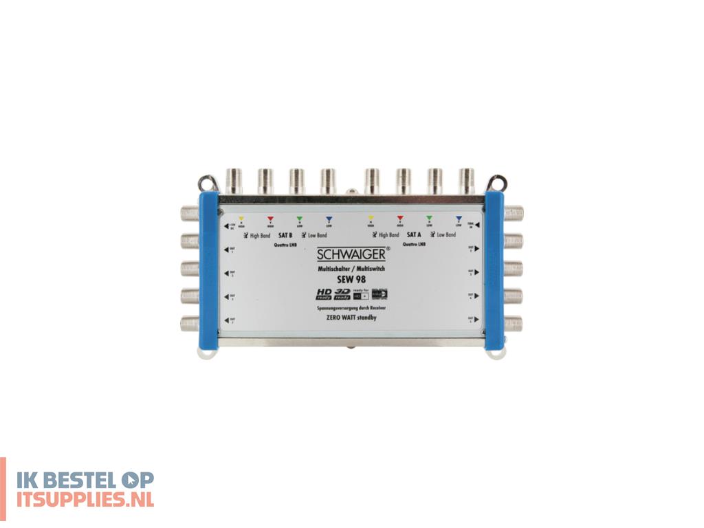 Schwaiger SEW98 531 multischakelaar voor satelliet 9 ingang(en) 8 uitgang(en)