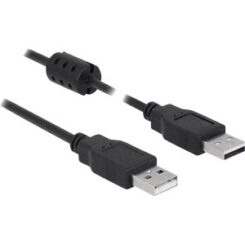 DeLOCK 1.5m, 2xUSB 2.0-A USB-kabel USB 2.0 1,5 m USB A Zwart