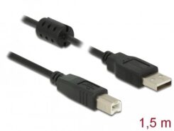 DeLOCK 84896 USB-kabel USB 2.0 1,5 m USB A USB B Zwart