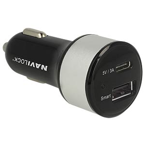 Navilock 62782 oplader voor mobiele apparatuur Universeel Zwart DC Auto