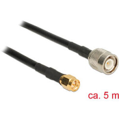 DeLOCK 89505 coax-kabel CFD200 5 m TNC SMA Zwart