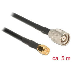 DeLOCK 89513 coax-kabel RG-58 C/U 5 m RP-TNC SMA Zwart