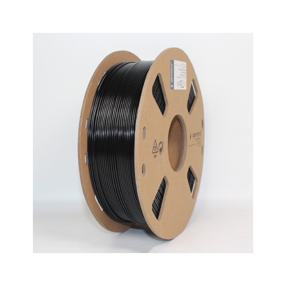 Gembird 3DP-PETG1.75-01-BK 3D-printmateriaal Polyethyleentereftalaatglycol (PETG) Zwart 1,45 kg