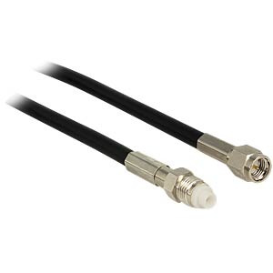 DeLOCK 12452 coax-kabel RG-58 15 m SMA FME Zwart