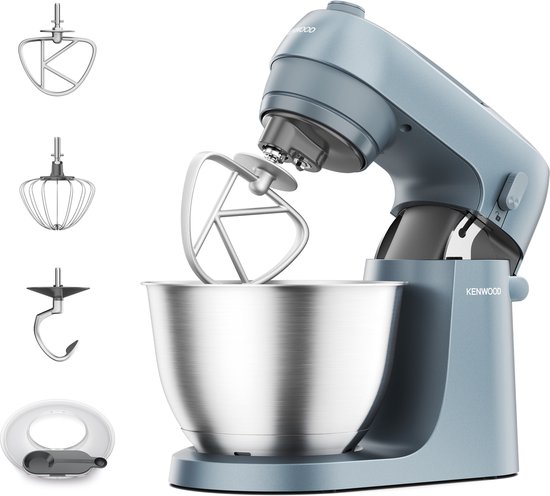 800W 6SNELHEDEN + PULSE COMPACT 30CM HOOG ALL METAL BODY 4LT RVSMENGKOM 3 MENGKOM ACCESSOIRES 360 SPATDEKSEL MAAT SCHEP STORM BLUE