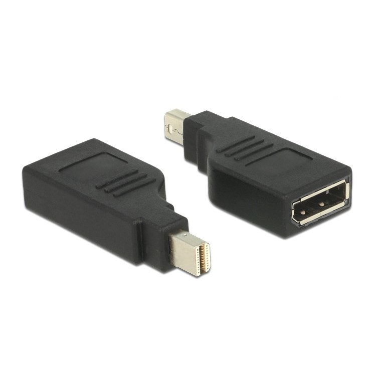 DeLOCK 65626 tussenstuk voor kabels Mini DisplayPort DisplayPort Zwart