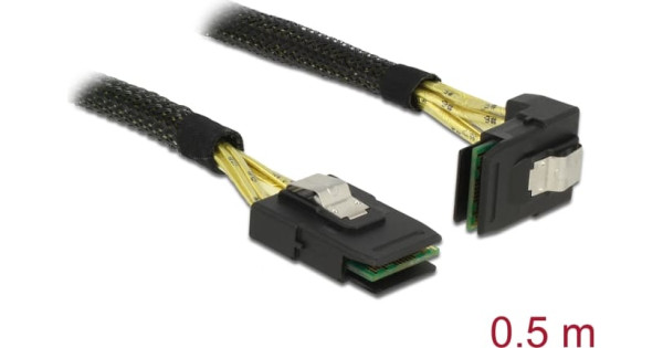 SAS Kabel Delock Mini SAS -> Mini SAS 0.50m gewinkel
