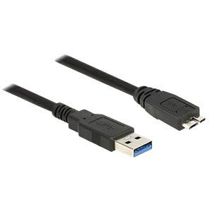 USB Kabel Delock USB3.0 A -> Micro-B St/St 5.00m zwart